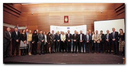 Predstavnici Beočina na ceremoniji potpisivanja ugovora za projekte u okviru Exchange 5 programa