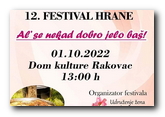 Najava događaja - 12. festival hrane „Al‘ se nekad dobro jelo baš!“ U Rakovcu